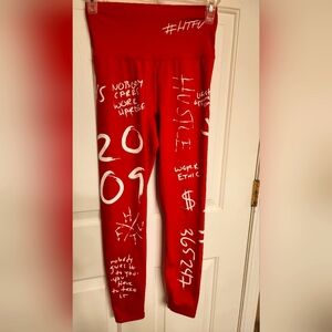 HFTU Analog Red Leggings Sz. SMALL